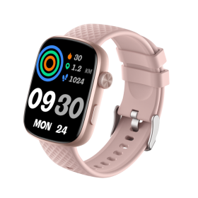 1.95-inch Smartwatch Fitness Tracker With Multiple Exercise Modes (Color: Pink)
