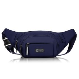 Men's Multifunctional Waist Bag Wear-resistant Waterproof Crossbody Bags (Color: Blue)